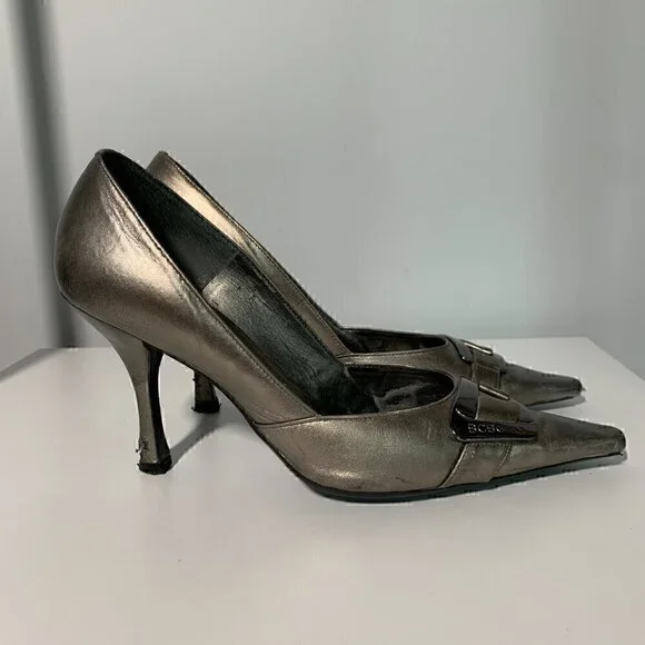 Pewter Stiletto Pumps - Size 8 - Picture 7 of 11